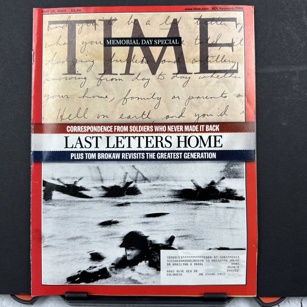 Time Magazine May 29, 2000 - Memorial Day Special, Last Letters Home